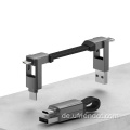 Tragbarer Keyring USB-C Lighting Micro USB-Anschlüsse